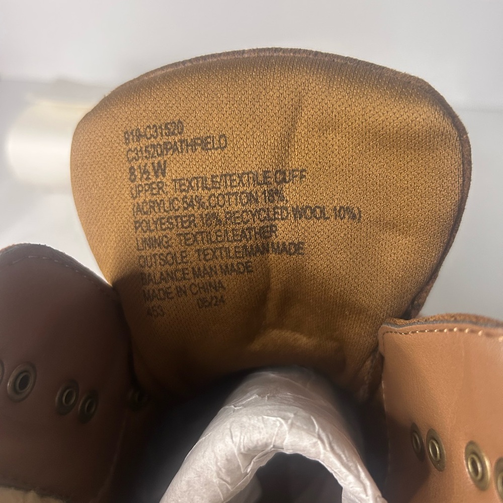 🥾Cliffs by WHITE MOUNTAIN NWT “Pathfield” Tan/Brown Lace-Up Ankle Boots/WIDE 🥾 - Picture 9 of 11